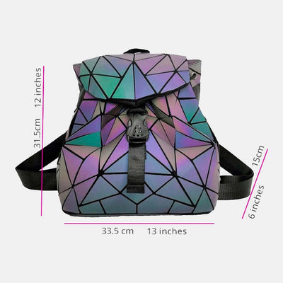 Geometric Luminous Backpack Reflective Bag