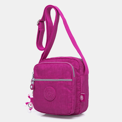 Lightweight Waterproof Small 3 Zip Crossbody Shoulder Bag
