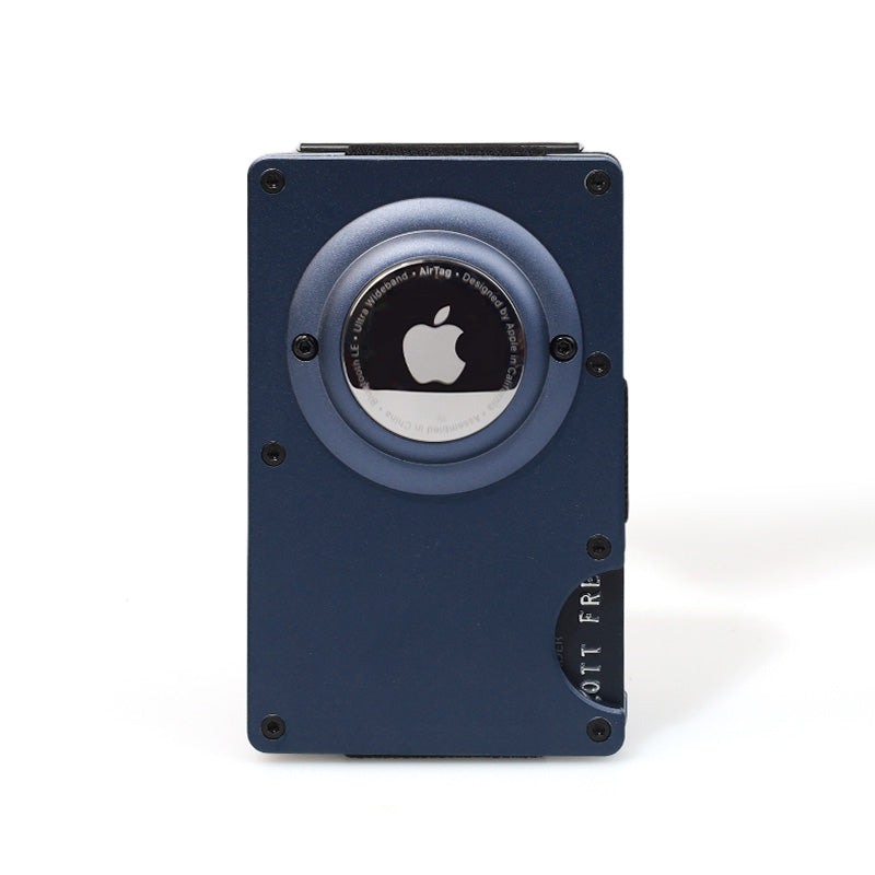 Minimalist Aluminum Metal Airtag Card Case