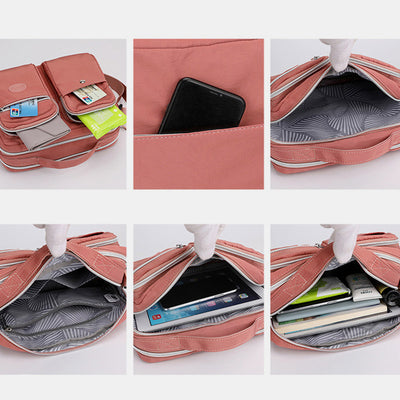 Lightweight Handbag Crossbody Purse Multi Pocket Travel Work Shoulder Messenger Bag