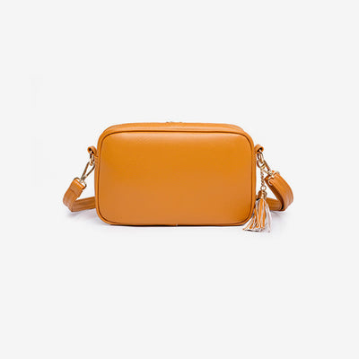 Crossbody Bag For Women Tassel Solid Color Casual Leather Bag