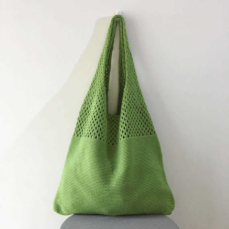 Tote Bag For Women Ethnic Style Wool Knitted Shoulder Bag
