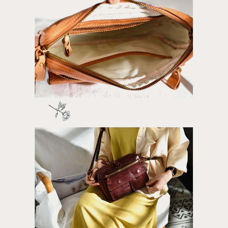 Handmade Crossbody Bag For Women Multi Pocket Fashion Daily Bag
