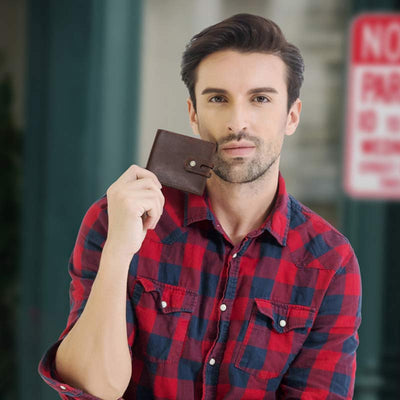 Bifold RFID Blocking Leather Wallet