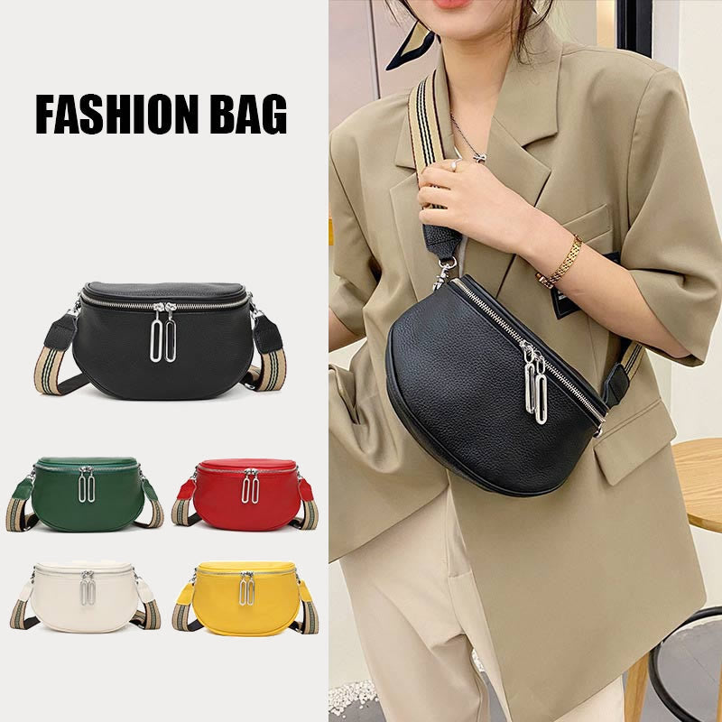 Crossbody Bag For Women Solid Color Lychee Pattern Leather Bag
