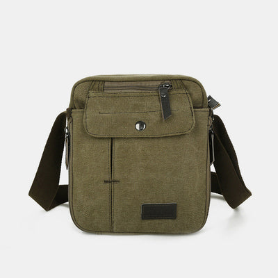 Mens Small Messenger Bag Multi-Slot Travel WorK Canvas Shoulder Bag