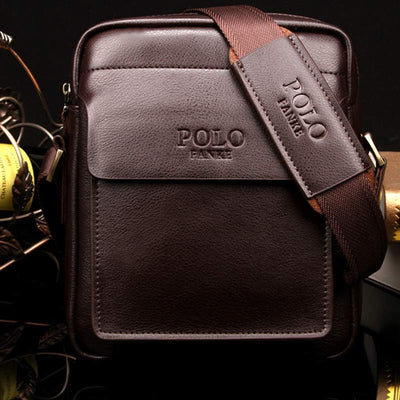 Men's Leather Shoulder Bag Crossbody Bag Small Messenger Bag for Work Business