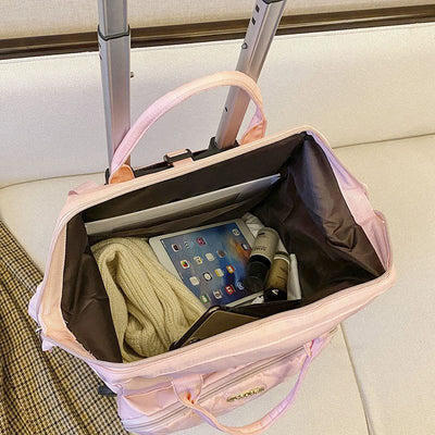 Detachable Travel Backpack Pull Rod Duffel Bag For Women Men