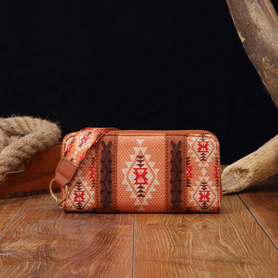 Bohemian Wallet Vintage Canvas Ethnic Style Small Clutch For Women
