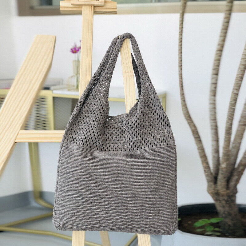 Tote Bag For Women Ethnic Style Wool Knitted Shoulder Bag