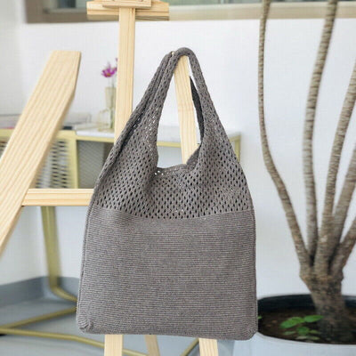 Tote Bag For Women Ethnic Style Wool Knitted Shoulder Bag