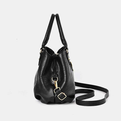 Women Handbag Purse Triple Compartment Satchel Messenger Tote Crossbody Bag