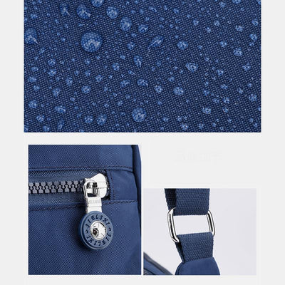 Waterproof Multi-Pocket Solid Crossbody Bag