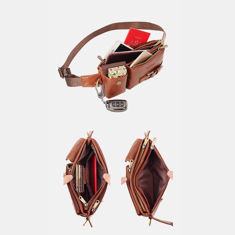 Vintage Multi-Carry Genuine Leather Sling Bag