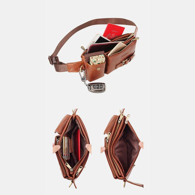 Vintage Multi-Carry Genuine Leather Sling Bag
