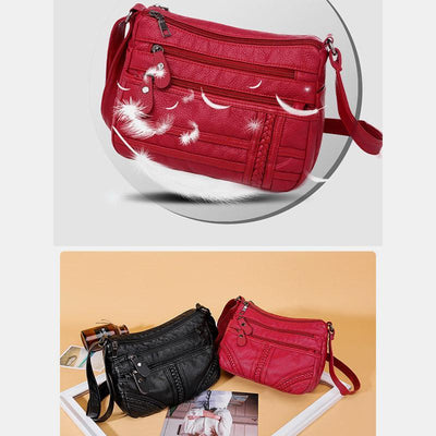 Multi-pocket Solid Crossbody Bag