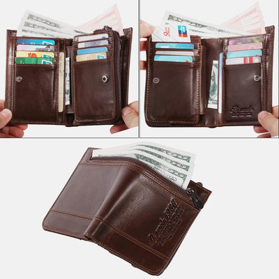 Large Capacity Bifold Retro Wallet