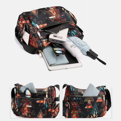 Lightweight Flower Printed Crossbody Bag