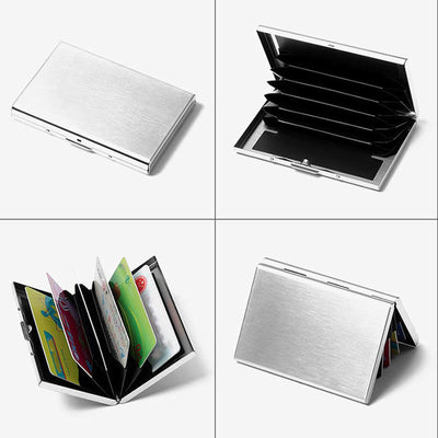 Slim Business Card Case for Men Women Pocket Metal Case Mini Wallet