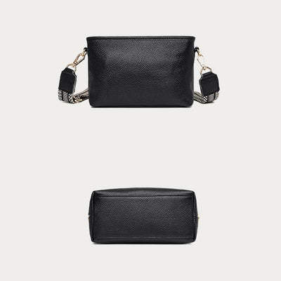 Crossbody Bag For Women Solid Color Lychee Pattern Leather Bag