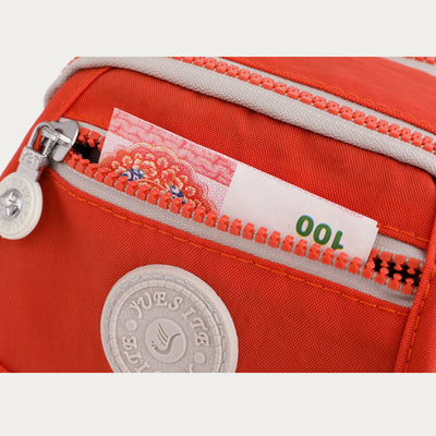 Mini Corssbody Bag Waterproof Nylon Solid Color Simple Shopping Bag