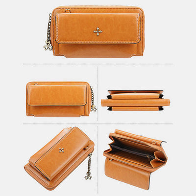 Multi-Compartment Large Capacity Vintage Crossbody Phone Purse