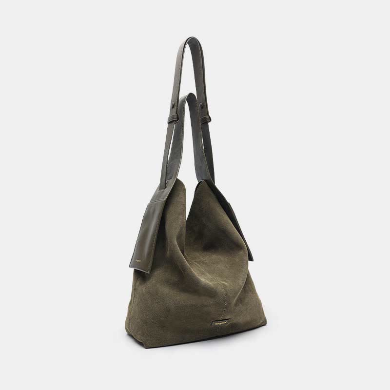 Magnetic Shoulder Bag for Women Daily Large Capacity Leather Tote
