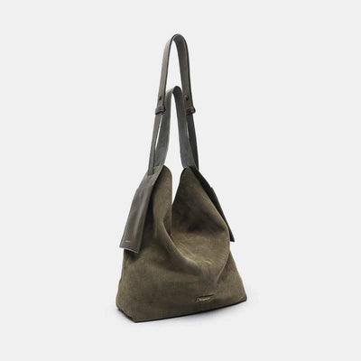 Magnetic Shoulder Bag for Women Daily Large Capacity Leather Tote