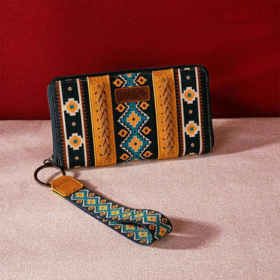 Bohemian Wallet Vintage Canvas Ethnic Style Small Clutch For Women