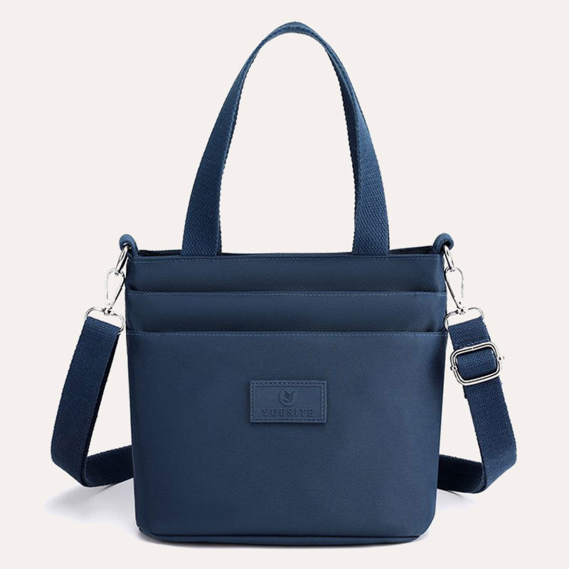 Functional Crossbody Bag Shoulder Bag Multi-pocket Lightweight Solid Color Handbag