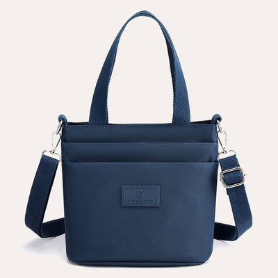 Functional Crossbody Bag Shoulder Bag Multi-pocket Lightweight Solid Color Handbag