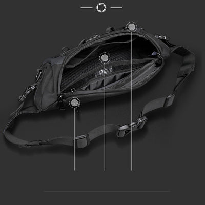 Multifunction Crossbody Bag Waist Pack for Men Multi Pocket Chest Bag