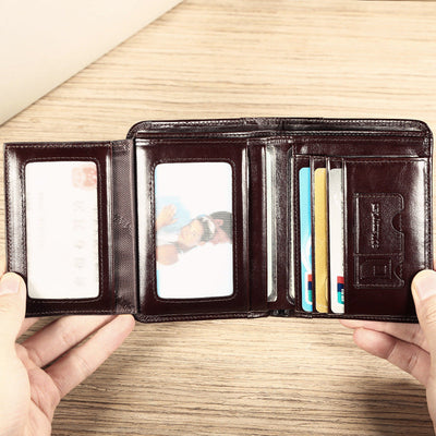 Men's Trifold Genuine Leather Classic Wallet