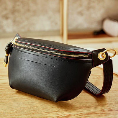 Genuine Leather Large Capacity Crossbody Bag Waist Bag