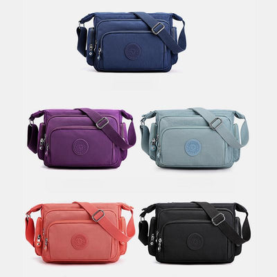 Waterproof Multi-Pocket Solid Crossbody Bag