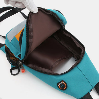 Mini Shoulder Backpack Colorblock Crossbody Sling Bag Daypack for Women Men