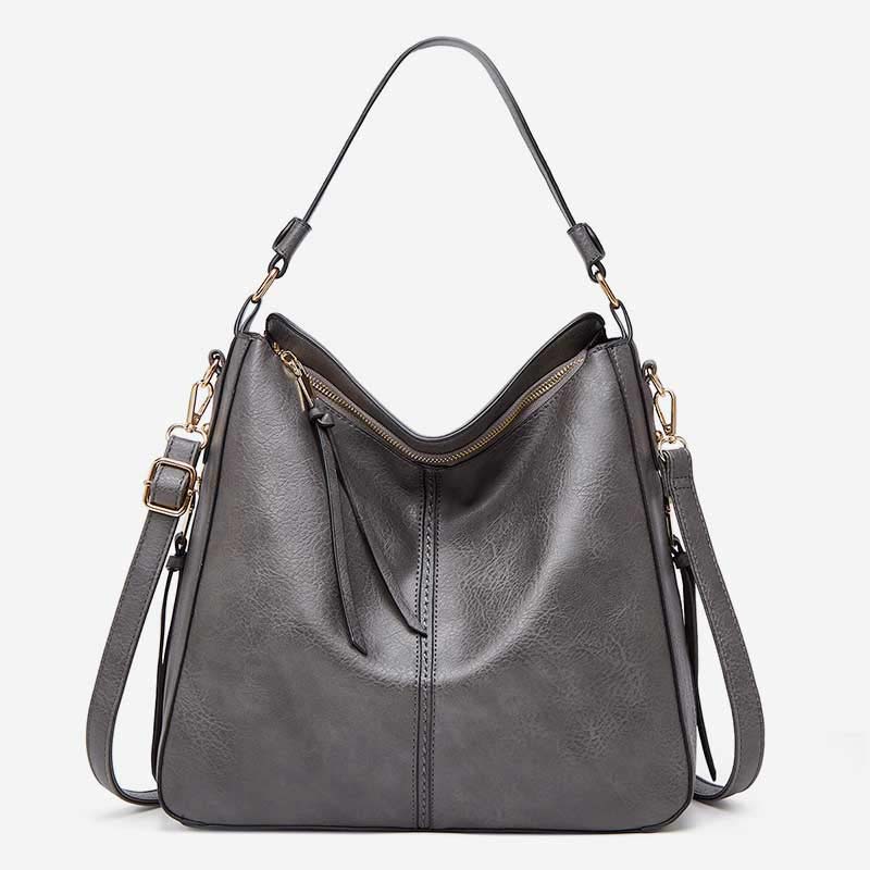 Solid Color Vintage Large Tote