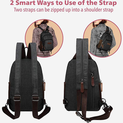 Multi-Carry Large Capacity Waterproof Anti-theft Sling Bag Backpack