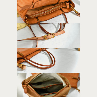 Handmade Crossbody Bag For Women Retro Simple Texture Shouder Bag