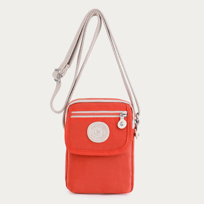 Mini Corssbody Bag Waterproof Nylon Solid Color Simple Shopping Bag