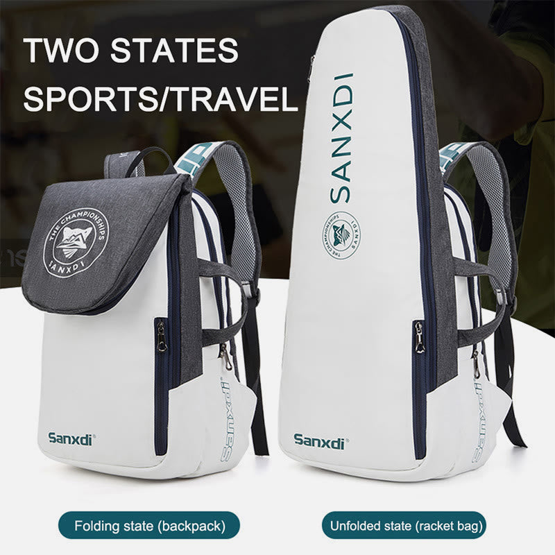 Tennis Racket Bag For Teens Waterproof Multi Functional Folding Backpack