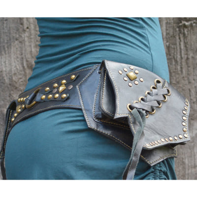 Retro Rivet Tassel Waist Bag