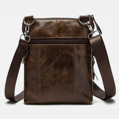 Genuine Leather Vintage Multi-function Crossbody Bag