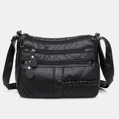 Multi-pocket Solid Crossbody Bag
