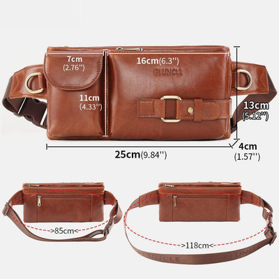 Vintage Multi-Carry Genuine Leather Sling Bag