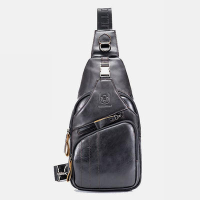 Genuine Leather Vintage Multifunction Sling Bag