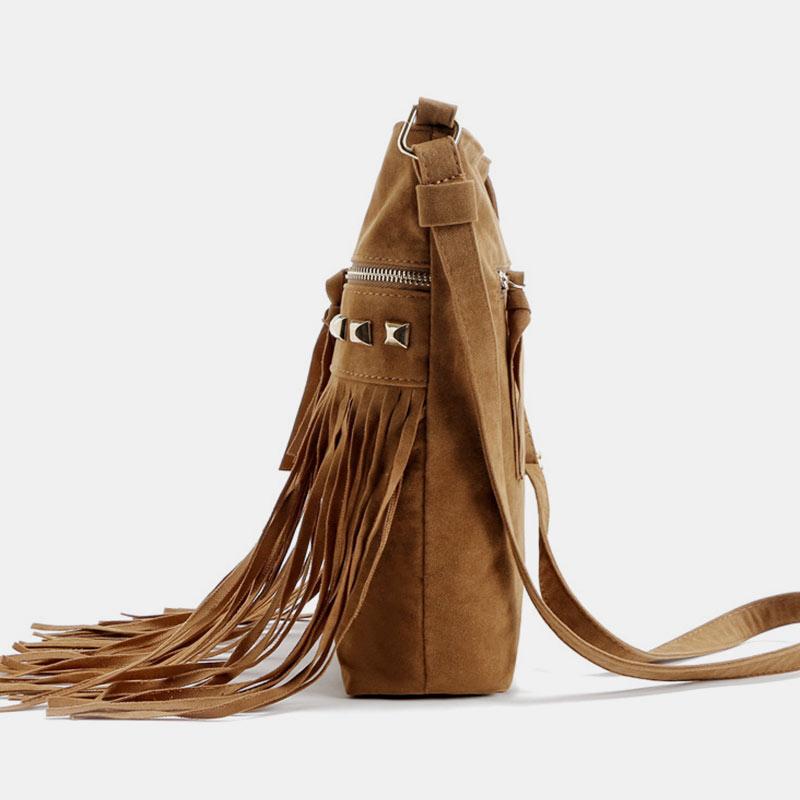 Fashion Large Capacity Tassel Crossbody Bag