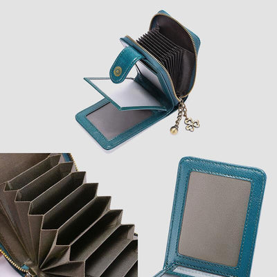 Genuine Leather RFID Multi-Slots Wallet Purse