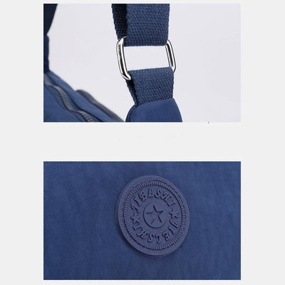 Waterproof Multi-Pocket Solid Crossbody Bag
