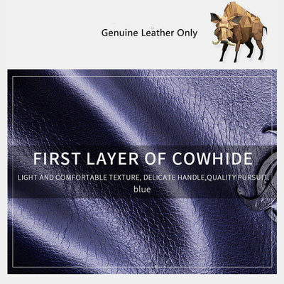 RFID Trifold Genuine Leather Large Capacity Wallet
